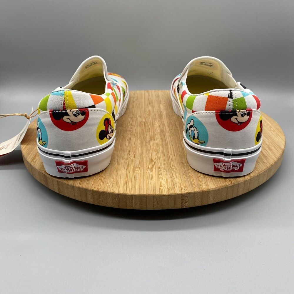 Vans Disney 50th Anniversary Mickey & Friends Slip-O White Sneaker Shoes Mens 10 - Picture 7 of 16